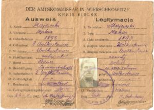Удостоверение личности (Ausweis) № 3172, выданное Маевскому Макару Яновичу оккупационными властями